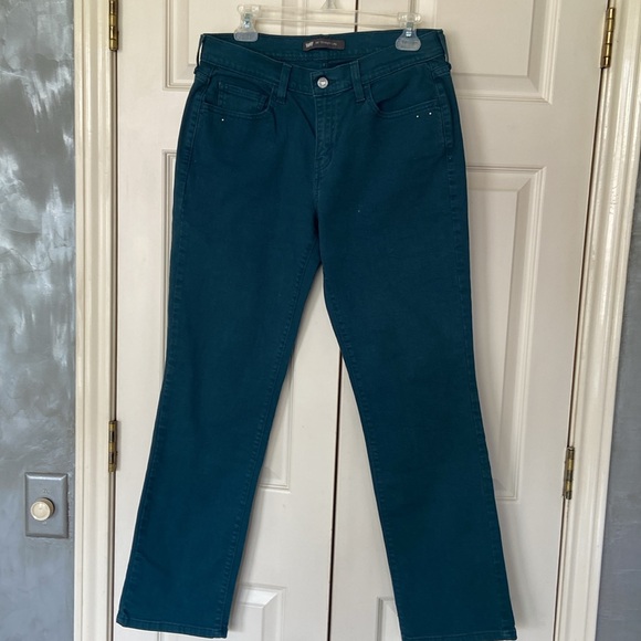 Women’s Levi’s 505 Straight Leg Black Jeans with Silver Accent Stitching NWOT 8M - Picture 7 of 10